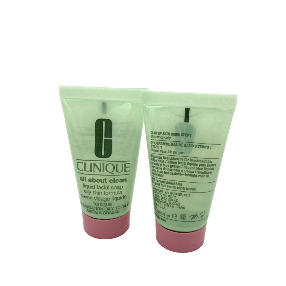 Clinique All About Clean Liquid Facial Soap Oily Skin Formula‎ 1 oz / 30 ml x 5